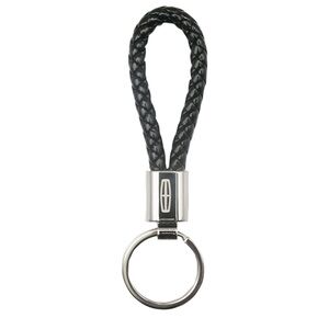 Lincoln Black Braided Keychain